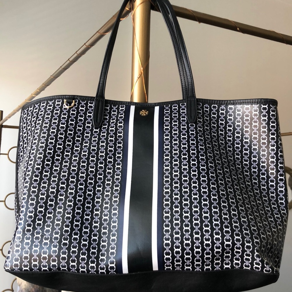 Tory Burch Gemini Link Coated Canvas Tote